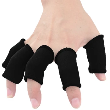 10 ШТ Спортивные Эластичные Рукава Kuangmi Для Пальцев Протектор Шина Для Пальцев Поддерживающая Скоба Баскетбольные Ленты Для Большого Пальца Защита Шины Для Пальцев