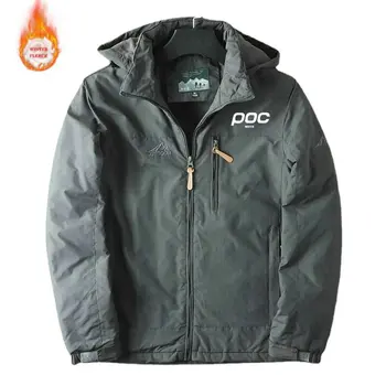 2023 Уличная велосипедная куртка с капюшоном, ветровка, теплая куртка с капюшоном на флисовой подкладке, мужские пальто, зимняя водонепроницаемая куртка MOTO POC
