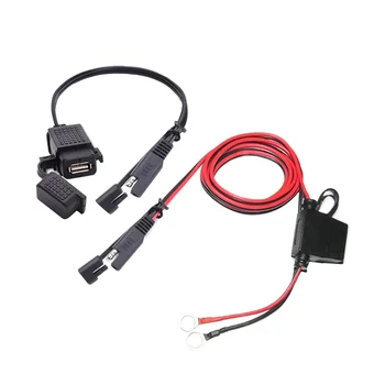 3.1A Комплект адаптеров USB-зарядного устройства для мотоцикла SAE к USB-адаптеру для зарядки телефона с GPS для