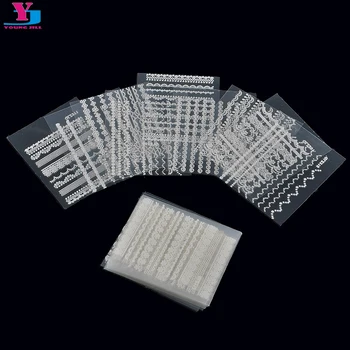 30 листов / лот Белые наклейки для ногтей с кружевным дизайном, 3D Инструменты для маникюра, украшения, аксессуары Unhas для УФ-гель-лака для ногтей
