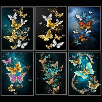 5D DIY алмазная вышивка Бабочка животное Картина Украшение для дома алмазная живопись бабочка животное наборы для рукоделия