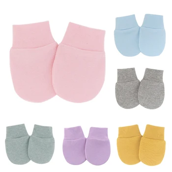 6 пар дышащих мягких перчаток Подарок для мальчика и девочки новорожденному Удобные теплые детские варежки
