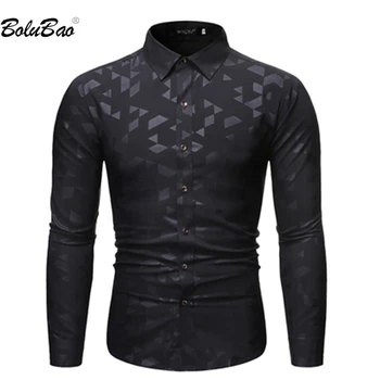 BOLUBAO 2023, Повседневная рубашка, мужская весенне-летняя продукция, Приталенный хлопковый топ с принтом, Высококачественная модная мужская рубашка, хит продаж