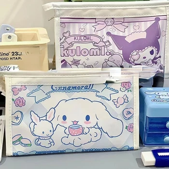 Sanrio Kuromi My Melody Hello Kitty, сумка для ручек Cinnamoroll для девочек, Новая коробка для канцелярских принадлежностей для школьников, Большой пенал