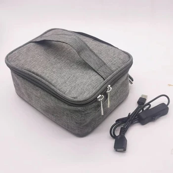 USB-сумка-контейнер для подогрева продуктов Из прочной ткани Оксфорд, компактная и легкая, сохранит тепло ваших блюд в зимних походах