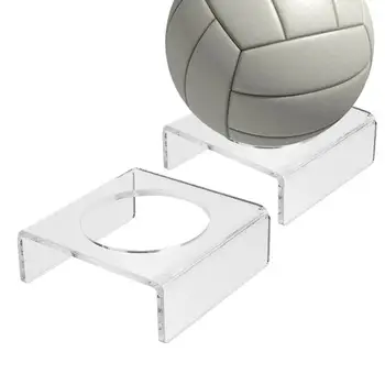 Акриловые держатели для футбольных мячей Прозрачная Акриловая подставка для футбола 2шт Баскетбольная подставка для хранения для кабинета