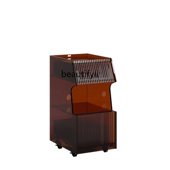 Акриловый прикроватный столик с подсветкой, роскошный высококачественный шкаф для хранения в спальне, Запирающийся комод