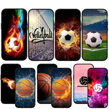 Баскетбол Волейбол Sunset Football Cover Чехол для Телефона Apple iPhone 15 14 13 12 11 Pro XS Max XR 6s Plus + SE 15 + Чехол
