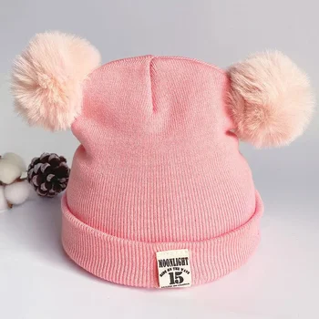 Детская зимняя детская вязаная шапочка для детей, милая зимняя шапка для защиты ушей для новорожденных мальчиков Осень-зима