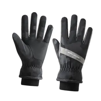 Зимние перчатки, снежные перчатки, Лыжные перчатки с сенсорным экраном, теплые варежки для бега,