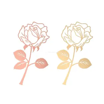 Изысканный металлический маркер для страниц в виде цветка розы для книголюбов, подарок для рукоделия, Прямая поставка