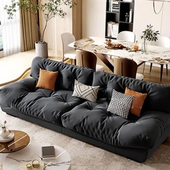 Квадратный Водонепроницаемый Мягкий диван Black Double Cloud Европейский диван для отдыха Lazy Nordic Loveseat Салон Мебели для квартиры Meuble