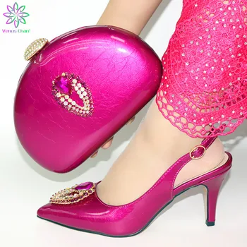 комплект элегантных итальянских туфель и сумок розового цвета, 2019 г., модные туфли-лодочки в африканском стиле, комплект туфель и сумок для свадьбы, размер 38-42