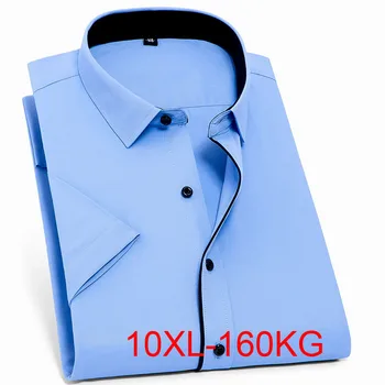 Летняя Осенняя мужская рубашка 10XL, Бюст 168 см, 9XL 8XL 7XL, рубашки больших размеров для мужчин