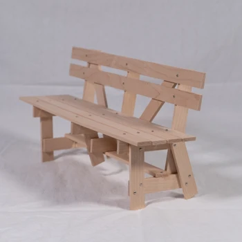 МИНИ-мебель, парковая скамейка из клена 1:6, мебель BJD, подарки ручной работы