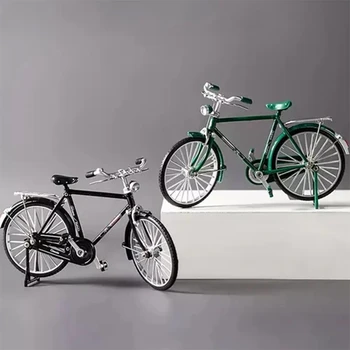 Мини Ретро модель велосипеда Гоночная игрушка из сплава металла Коллекции подарков для детей и мальчиков Книжная полка Домашний офис Декор рабочего стола