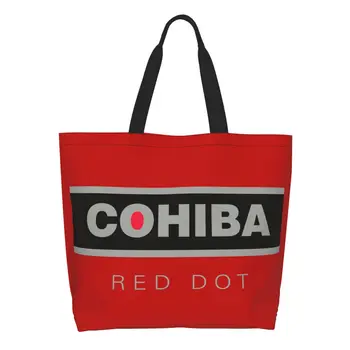 Модная печать Cohiba Shopping Tote Bag Переработка холщовой сумки для покупок через плечо