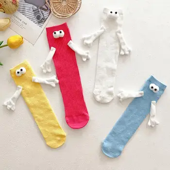 Модные забавные креативные руки с магнитным притяжением, красочные мультяшные глаза, носки для пар, 3D носки для кукол, Ins Носки для пар