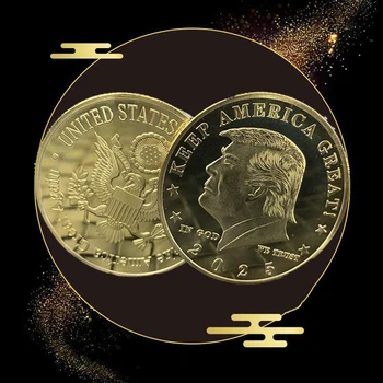 Новая коллекция памятных монет президента Америки Дональда Трампа 2025 года, Поделки, Значок в американском стиле, украшение дома, Сувенир, Подарок
