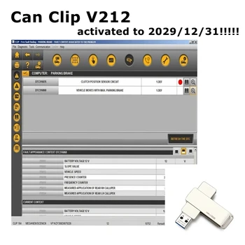 Новейшее программное обеспечение V212 Для Renault Can Clip Диагностический интерфейс + Перепрограммирование V191 + Pin Extractor V2 + Dialogys V4.72 Отправлено по электронной почте / U Диск