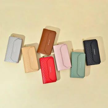 Новый женский кошелек Типа Чехла Для Студенческой сумки, Многофункциональная Женская сумка для мобильного телефона с несколькими картами, Однотонный Прилив