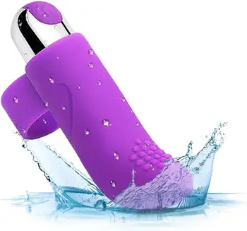 Пальчиковые вибраторы для путешествий - водонепроницаемая маленькая массажная игрушка Mini VibratoQuite из мягкого силикона для массажа пальцев J9