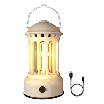Перезаряжаемый светодиодный фонарь для кемпинга на случай перебоев в подаче электроэнергии (бежевый) Прочный и простой в установке