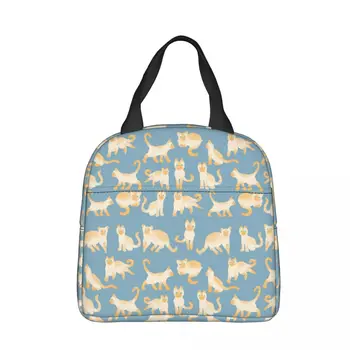 Переносная сумка для ланча Yellow Cat, Сиамский пакет для охлаждения льда для домашних собак, Изоляционные сумки для хранения продуктов для пикника