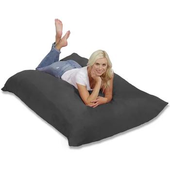 Подушка-мешок для дивана, шезлонг из пены с эффектом памяти с покрытием Microsuede, для детей, взрослых, 5,5 футов