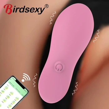 Приложение Bluetooth Вибратор Женский Беспроводной Remaote Control Носимые Вибрирующие Яйцеклетки Стимулятор клитора Секс Игрушки для женщин пар