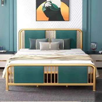 Роскошная металлическая кровать для детей King Size Princess Nordic Loft, безопасная рама для кровати для взрослых, современная мебель для ленивой гостиной Cama