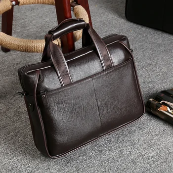 Роскошный мужской винтажный портфель из натуральной кожи, деловые сумки для ноутбуков, дизайнерские сумки, сумка-мессенджер высокого качества bolso hombre