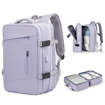 Рюкзак для путешествий унисекс; Многофункциональная сумка для ноутбука большой емкости; легкий рюкзак для деловой поездки с USB-зарядкой; расширяемый рюкзак объемом 40 л
