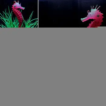 Светящаяся силиконовая имитация морского конька Гибкая реалистичная яркая имитация плавающего морского конька в аквариуме для озеленения