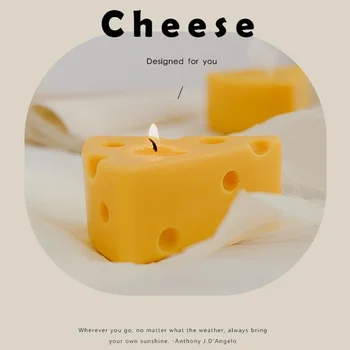 Свеча для ароматерапии сыром.
