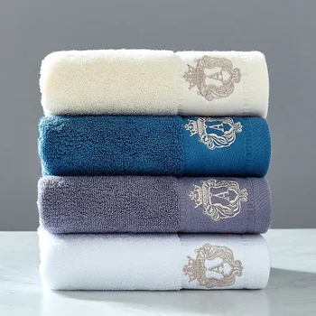 Супер мягкое полотенце для лица, высококачественный 100% хлопок, гостиничное полотенце, 4 цвета, чистый цвет, супер впитывающий, прямая поставка с фабрики