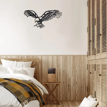 Уличный декор из металла с изображением белоголового орлана, декор птичьего двора из черного металла, декоративно-прикладное искусство, оформление окон, домашний декор
