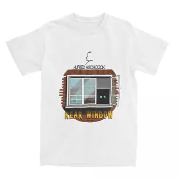 Уникальная футболка с задним стеклом Альфреда Хичкока для мужчин и женщин, 100% хлопок, Мистический триллер, футболка с коротким рукавом, подарочная одежда