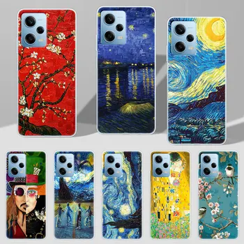 Чехол Starry Night Van Gogh для Xiaomi Redmi Note 12 11 Pro Plus Чехол для телефона 11S 10 9 10S 8 11T 8T 9S 9T 11E 5 7 6 Pro TPU Чехол