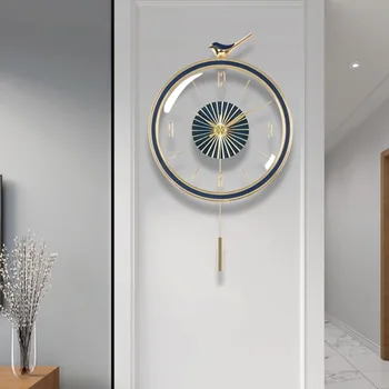 Элегантные Домашние Настенные Часы Украшение Кварцевые Круглые Классические Настенные Часы Для Гостиной Подарочные Золотые Черные Дизайнерские Reloj Room Decor