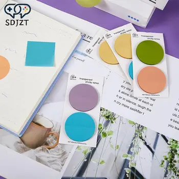 1 комплект Цветных Прозрачных Стикеров Morandi Sticky Notes Memo Pad, Стикеры Для Ежедневного Составления Списка Дел, Бумага Для Заметок Для Студенческих Офисных Канцелярских Принадлежностей