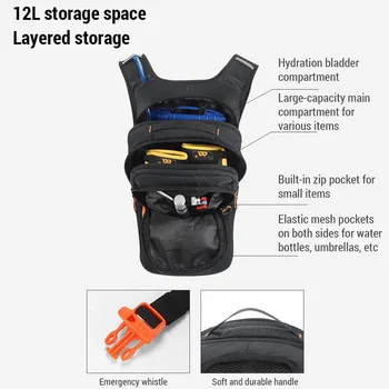 12-литровый нейлоновый рюкзак для гидратации, Спортивный рюкзак для велоспорта, походов, водных прогулок, Велосипедные сумки для пеших прогулок, езды на велосипеде