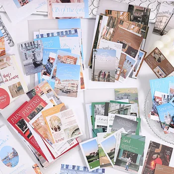 20 комплектов блокнотов для заметок Материал Бумага, ненужный журнал для экскурсий по городу, дневник, карточки для скрапбукинга, бумага для оформления фона