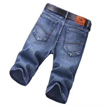 2023 Летние шорты Джинсы Мужские джинсовые брюки Стрейч Черный Синий Модный дизайн Мужские джинсы Тонкие Прямые Мужские короткие джинсы Hombre