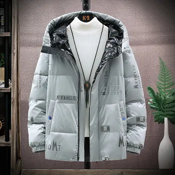 2023 Новая флисовая мужская куртка с капюшоном, блестящая теплая куртка, мужская зимняя спортивная куртка на открытом воздухе