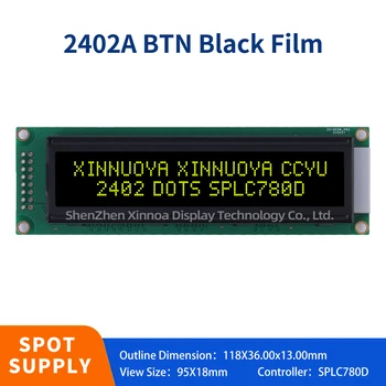 2402A BTN черная пленка желтый шрифт VA ЖК-модуль постоянного тока 5/3,3 В COB синий/желтый белый красный шрифт 24x2 символа 16PIN интерфейс ST7066