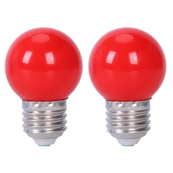 AT14 2X E27 3W 6 SMD светодиодная энергосберегающая Глобусная лампа переменного тока 110-240 В, красная