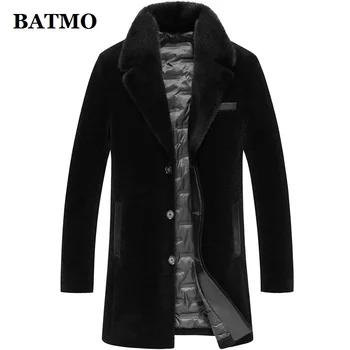BATMO 2023 новое поступление, зимние куртки на белом утином пуху, мужские меховые парки, пальто, тренч, пальто, размер S-XXXL LYS1069