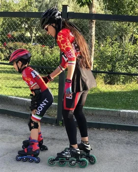 BONT Children практикуют катание на роликовых коньках гоночный костюм skinsuit pro team fast skate триатлонная одежда Ropa ciclismo Противоизносная