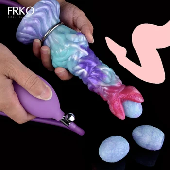 FRKO Ice Dragon Color Надувные Яйцекладущие С 5 Яйцами, Анальная Анальная Пробка, Мягкие Силиконовые БДСМ-Игры, Секс-Игрушки Для Мужчин И Женщин 18+
